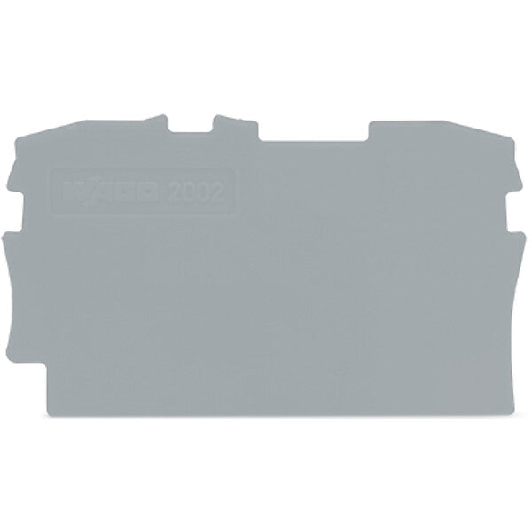 WAGO Abschluss-/Zwischenplatte grau 2002-1291